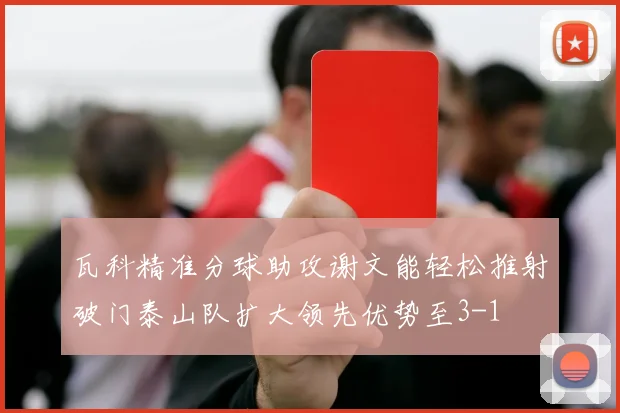 瓦科精准分球助攻谢文能轻松推射破门泰山队扩大领先优势至3-1
